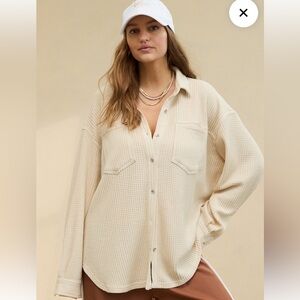 aerie anytime fave waffle shirt XL